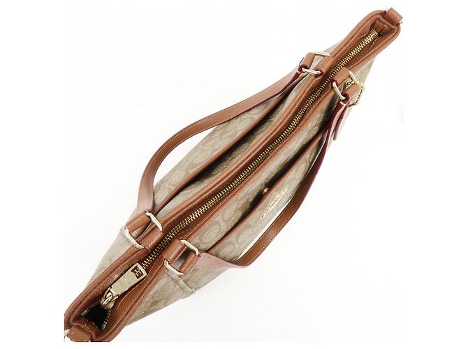 Borsa a tracolla e Tote 2Way COACH Signature PVC Leather Beige Brown - vista 21