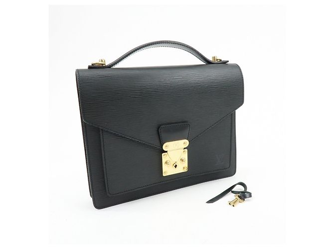 Louis Vuitton Epi Monceau 2Way Shoulder Bag Hand Bag Noir M52122 - vista 24