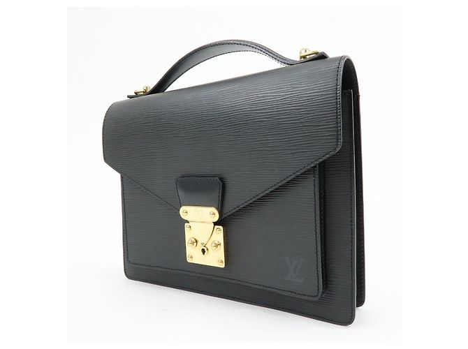 Louis Vuitton Epi Monceau 2Way Shoulder Bag Hand Bag Noir M52122 - vista 3