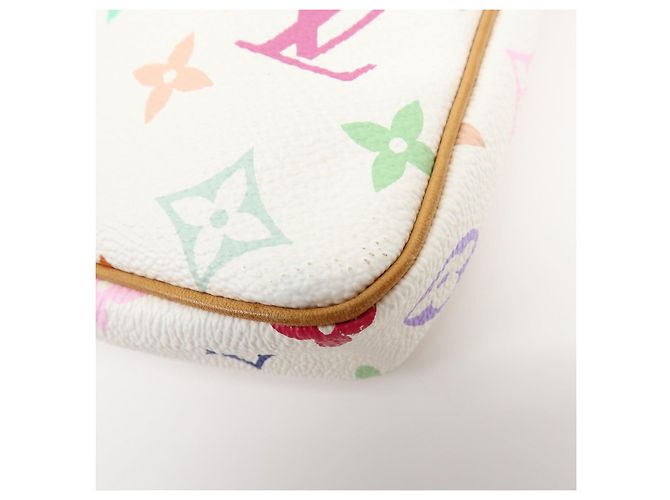 Louis Vuitton Monogram Multicolor Pochette Accessoires Bianco M92649 - vista 12