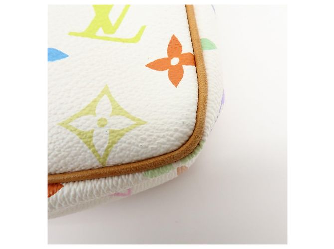Louis Vuitton Monogram Multicolor Pochette Accessoires Bianco M92649 - vista 14