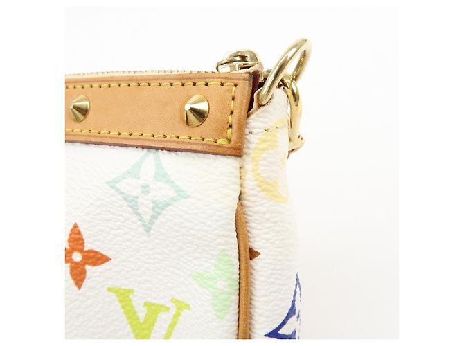 Louis Vuitton Monogram Multicolor Pochette Accessoires Bianco M92649 - vista 16
