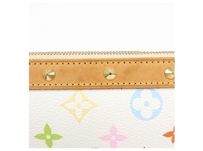 Louis Vuitton Monogram Multicolor Pochette Accessoires Bianco M92649 - vista 18