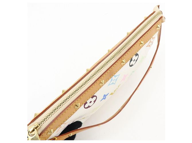 Louis Vuitton Monogram Multicolor Pochette Accessoires Bianco M92649 - vista 21