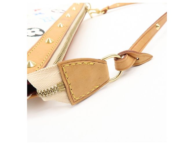 Louis Vuitton Monogram Multicolor Pochette Accessoires Bianco M92649 - vista 8