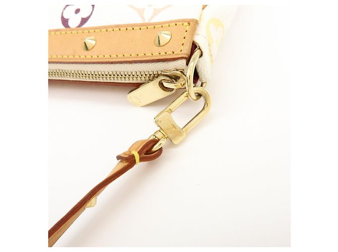 Louis Vuitton Monogram Multicolor Pochette Accessoires Bianco M92649 - vista 9