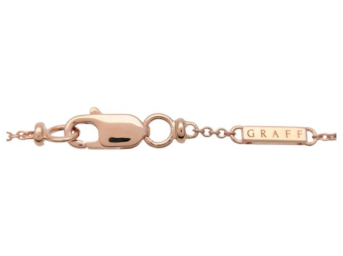 Collana Croce Trapezio GRAFF Diamante K18 750PG Oro Rosa - vista 5