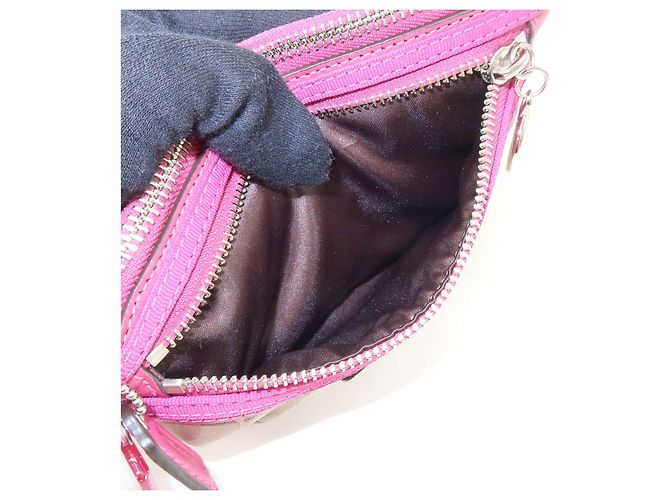 Borsa COACH Poppy Signature Nylon Leather Beige Pink - vista 15