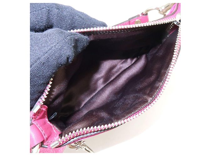 Borsa COACH Poppy Signature Nylon Leather Beige Pink - vista 16