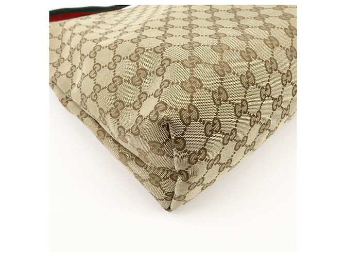 Borsa a tracolla GUCCI Sherry GG Canvas Leather Beige Brown 189751 - vista 11