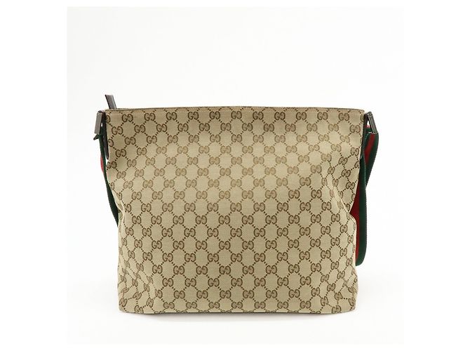 Borsa a tracolla GUCCI Sherry GG Canvas Leather Beige Brown 189751 - vista 2