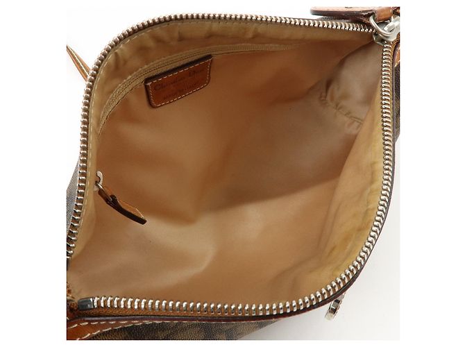 Borsa a tracolla Christian Dior Romantic Trotter in PVC e pelle Marrone - vista 18