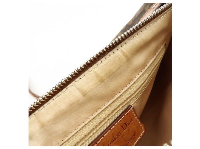 Borsa a tracolla Christian Dior Romantic Trotter in PVC e pelle Marrone - vista 20