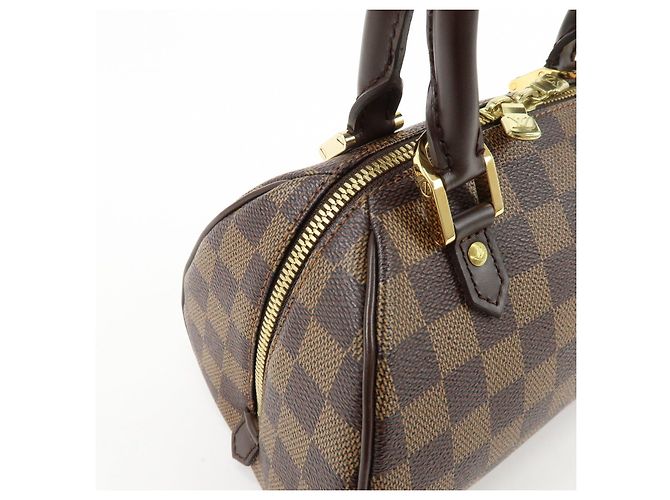 Borsa a mano Louis Vuitton Damier Ebene Rivera Mini Brown N41436 - vista 14