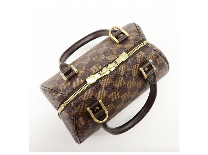 Borsa a mano Louis Vuitton Damier Ebene Rivera Mini Brown N41436 - vista 15