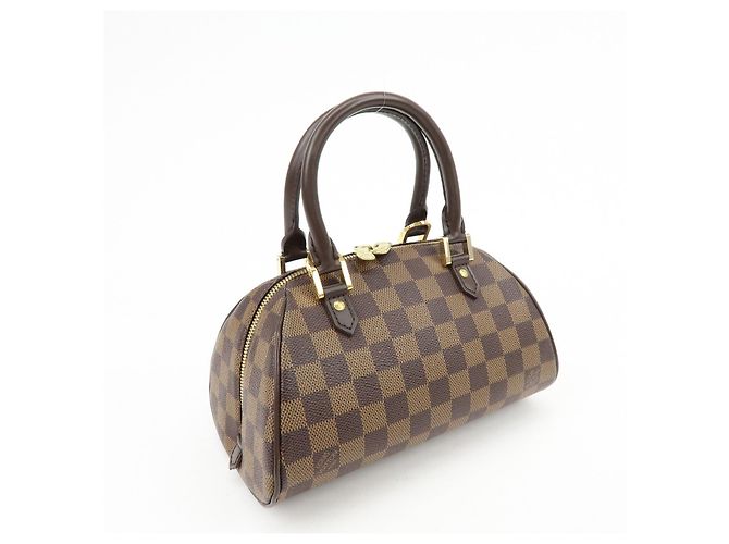 Borsa a mano Louis Vuitton Damier Ebene Rivera Mini Brown N41436 - vista 4
