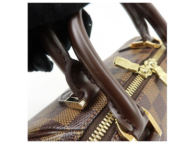 Borsa a mano Louis Vuitton Damier Ebene Rivera Mini Brown N41436 - vista 8