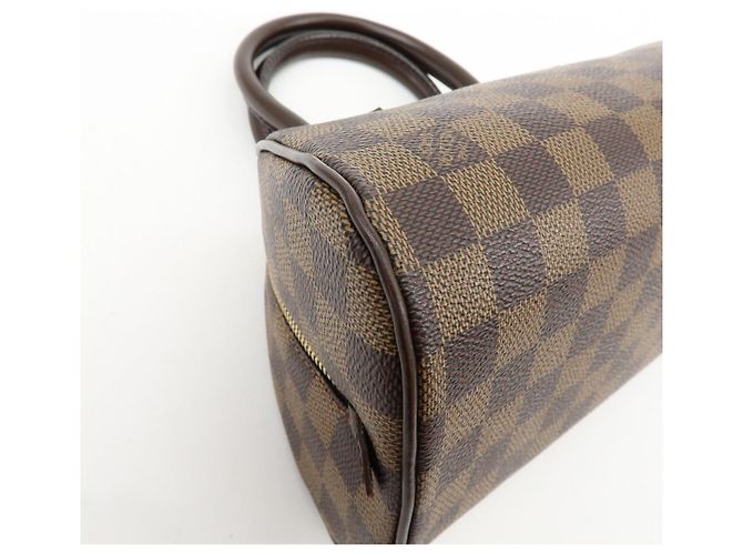 Borsa a mano Louis Vuitton Damier Ebene Rivera Mini Brown N41436 - vista 9