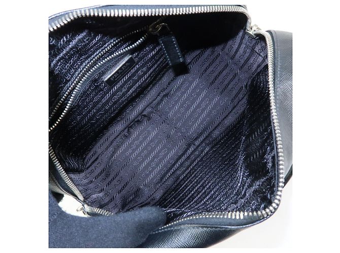 Borsa a mano Boston PRADA in pelle Saffiano con logo a triangolo Nero - vista 22