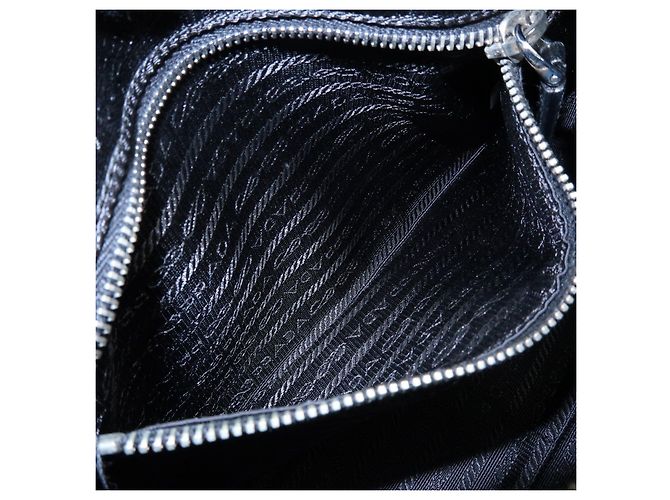 Borsa a mano Boston PRADA in pelle Saffiano con logo a triangolo Nero - vista 23
