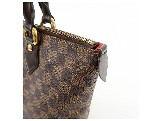 Borsa Tote Louis Vuitton Damier Ebene Saleya PM Canvas Leather N51183 - vista 15