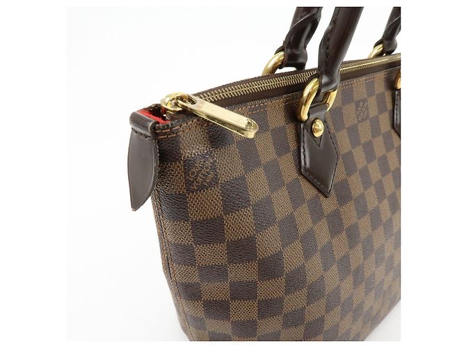 Borsa Tote Louis Vuitton Damier Ebene Saleya PM Canvas Leather N51183 - vista 16