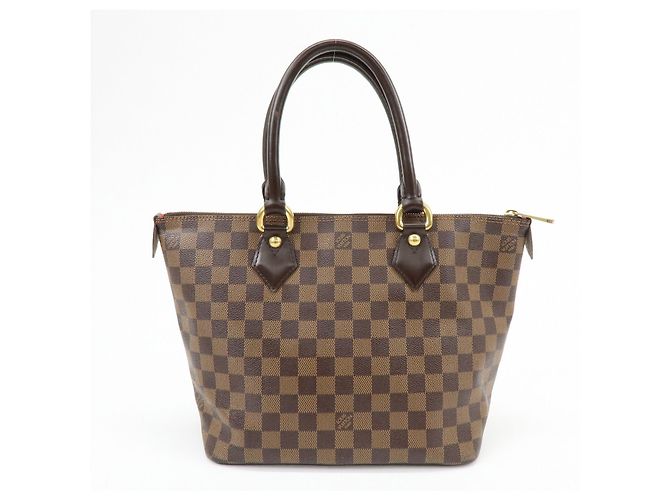 Borsa Tote Louis Vuitton Damier Ebene Saleya PM Canvas Leather N51183 - vista 2