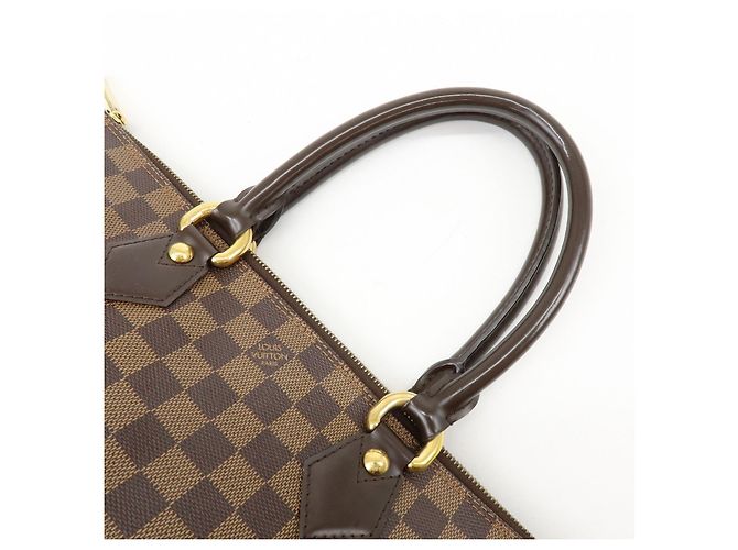 Borsa Tote Louis Vuitton Damier Ebene Saleya PM Canvas Leather N51183 - vista 6