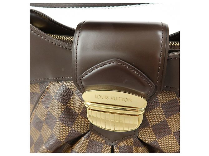 Borsa a tracolla Louis Vuitton Damier Ebene Sistina GM Brown N41540 - vista 16
