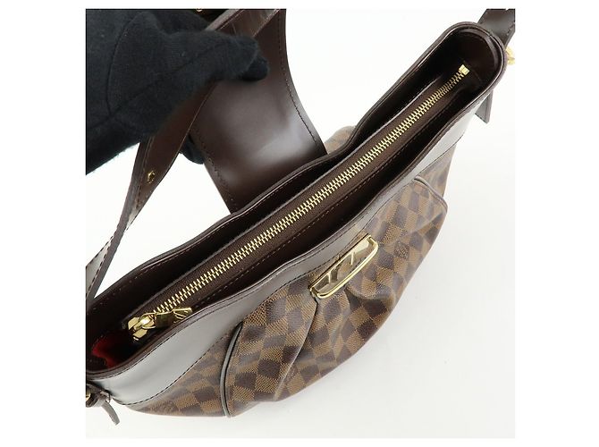 Borsa a tracolla Louis Vuitton Damier Ebene Sistina GM Brown N41540 - vista 18