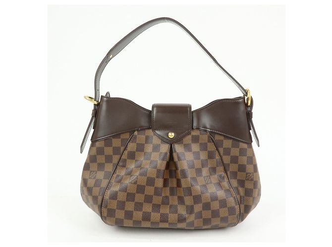 Borsa a tracolla Louis Vuitton Damier Ebene Sistina GM Brown N41540 - vista 2