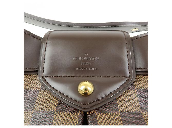 Borsa a tracolla Louis Vuitton Damier Ebene Sistina GM Brown N41540 - vista 23