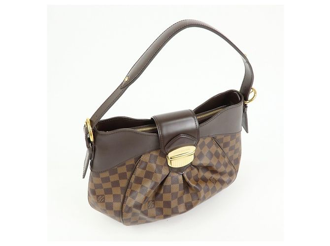 Borsa a tracolla Louis Vuitton Damier Ebene Sistina GM Brown N41540 - vista 4