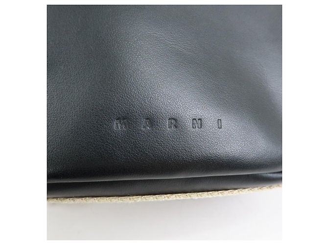 Borsa a tracolla in pelle MARNI BEY Logo Nera - vista 24