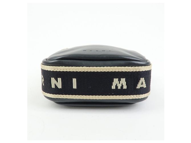 Borsa a tracolla in pelle MARNI BEY Logo Nera - vista 5