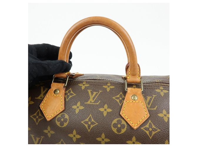 Louis Vuitton Monogram Speedy 40 Boston Bag Hand Bag Brown M41106 - vista 6