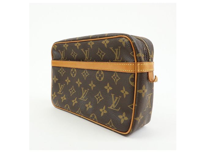 Louis Vuitton Monogram Compiegne 23 Pouch Clutch Bag Brown M51845 - vista 3