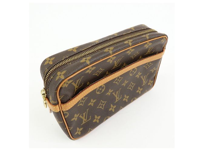 Louis Vuitton Monogram Compiegne 23 Pouch Clutch Bag Brown M51845 - vista 4