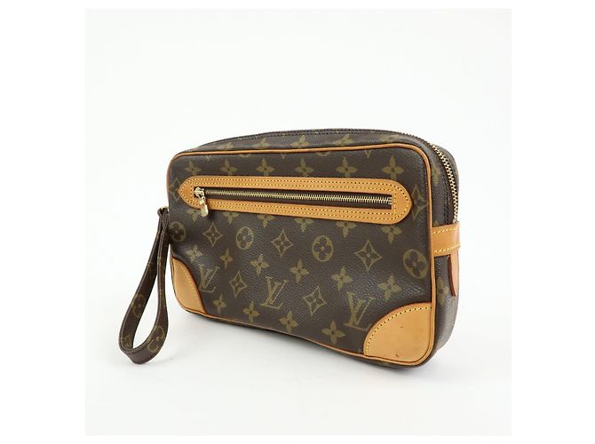 Louis Vuitton Monogram Marly Dragonne GM Clutch Bag Brown M51825 - vista 3