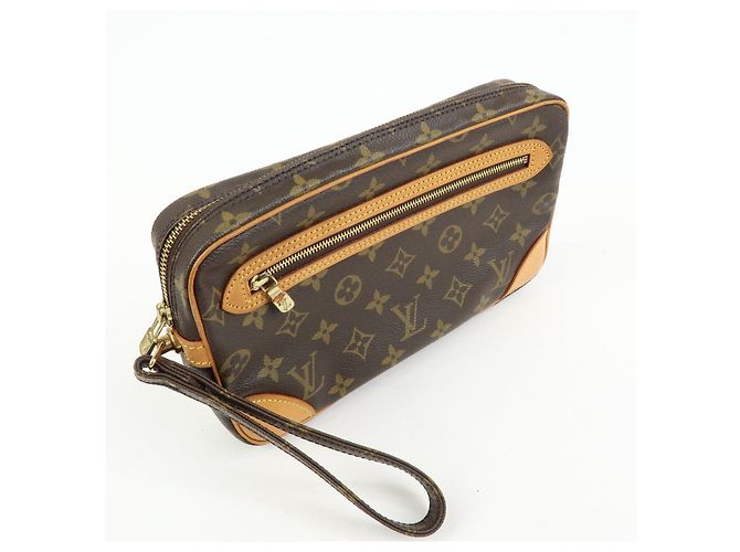 Louis Vuitton Monogram Marly Dragonne GM Clutch Bag Brown M51825 - vista 4