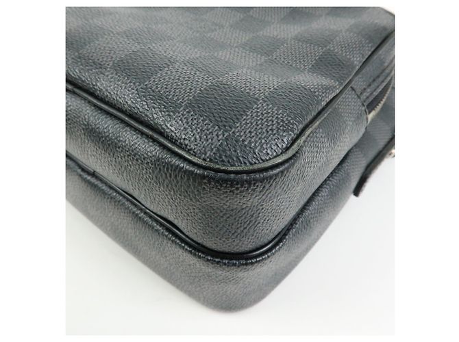 Louis Vuitton Damier Graphite Rem Shoulder Bag Black N41446 - vista 12