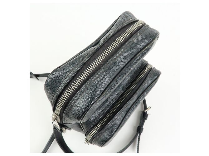 Louis Vuitton Damier Graphite Rem Shoulder Bag Black N41446 - vista 18