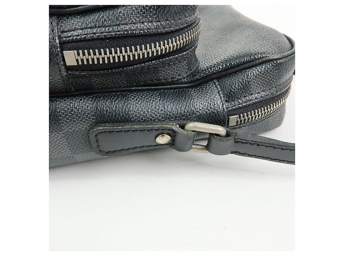 Louis Vuitton Damier Graphite Rem Shoulder Bag Black N41446 - vista 7