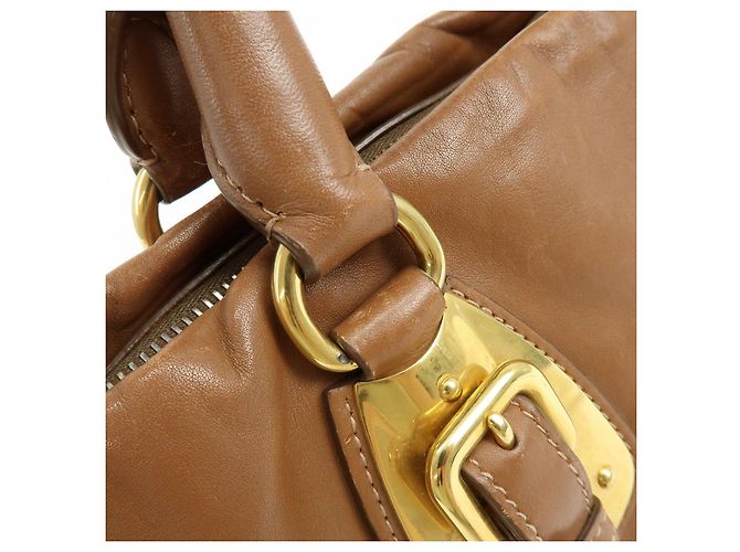 Borsa 2Way in pelle PRADA Borsa a mano Borsa a tracolla Marrone - vista 11