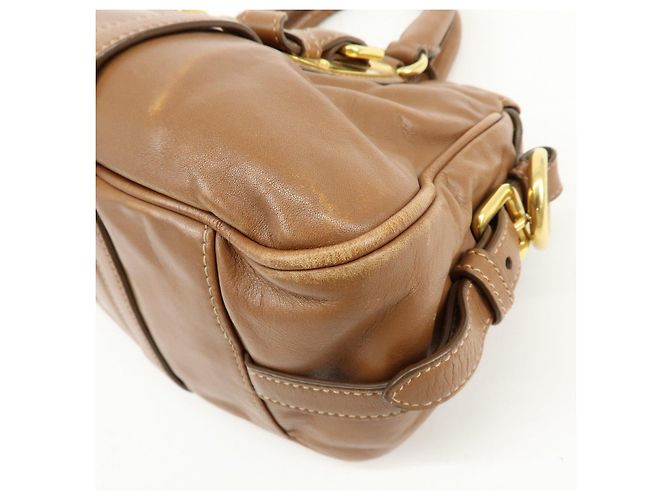 Borsa 2Way in pelle PRADA Borsa a mano Borsa a tracolla Marrone - vista 12