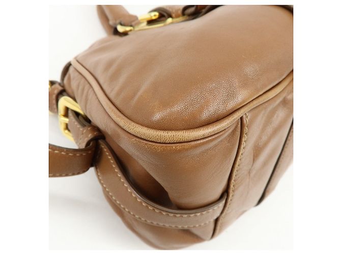 Borsa 2Way in pelle PRADA Borsa a mano Borsa a tracolla Marrone - vista 13