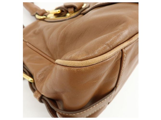 Borsa 2Way in pelle PRADA Borsa a mano Borsa a tracolla Marrone - vista 14