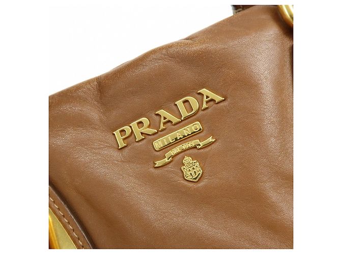 Borsa 2Way in pelle PRADA Borsa a mano Borsa a tracolla Marrone - vista 16