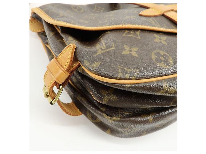 Borsa a tracolla Louis Vuitton Monogram Saumur 30 Canvas Brown M42256 - vista 12