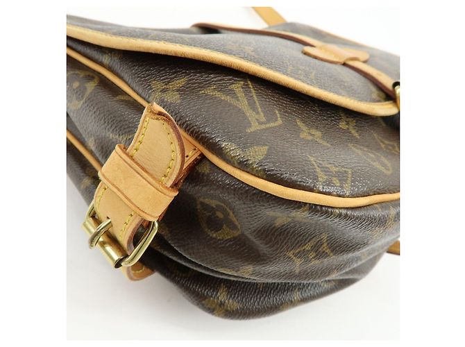 Borsa a tracolla Louis Vuitton Monogram Saumur 30 Canvas Brown M42256 - vista 14